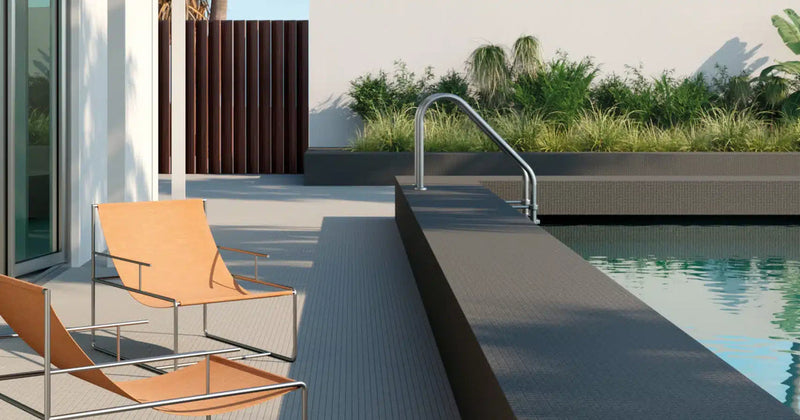 Piscine e paesaggio: Lapis Appiani, il mosaico ceramico ispirato alla pietra
